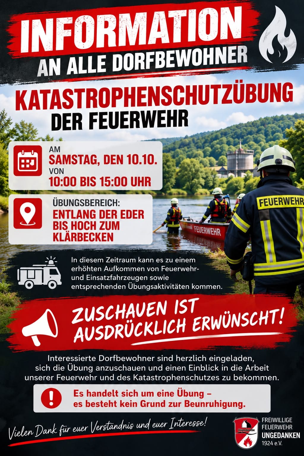 Katastrophenschutzübung Feuerwehr